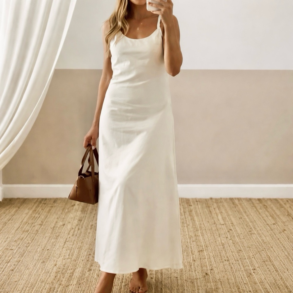 Zara White Midi Dress